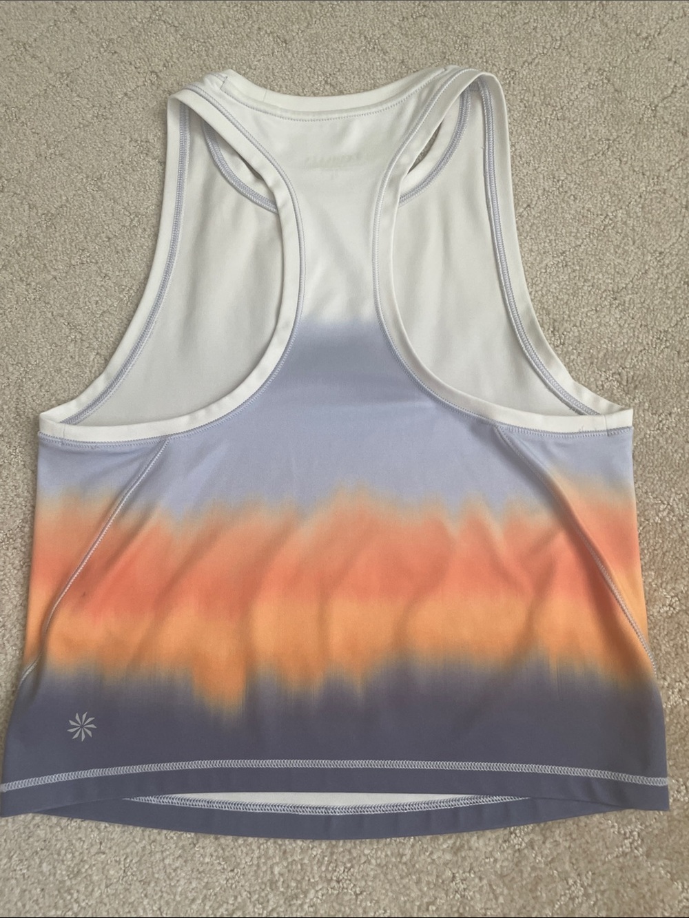 Athleta Sunset Ombre High-Neck Tank — White, Lavender, Orange, Blue - Picture 3 of 4